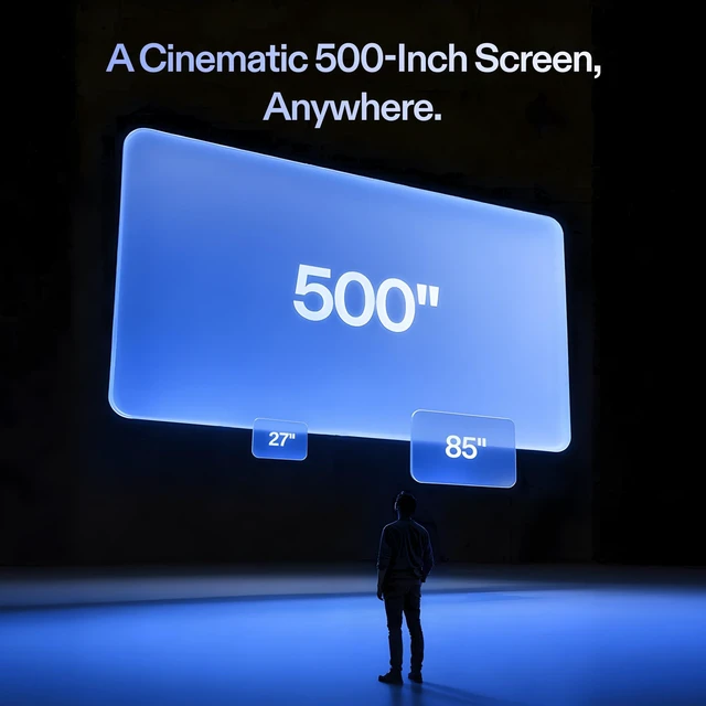 Alt view image 3 of 5 - XREAL 1S AR Glasses, 500" Virtual Screen, Powered by X1 Chip, Native 3DoF
