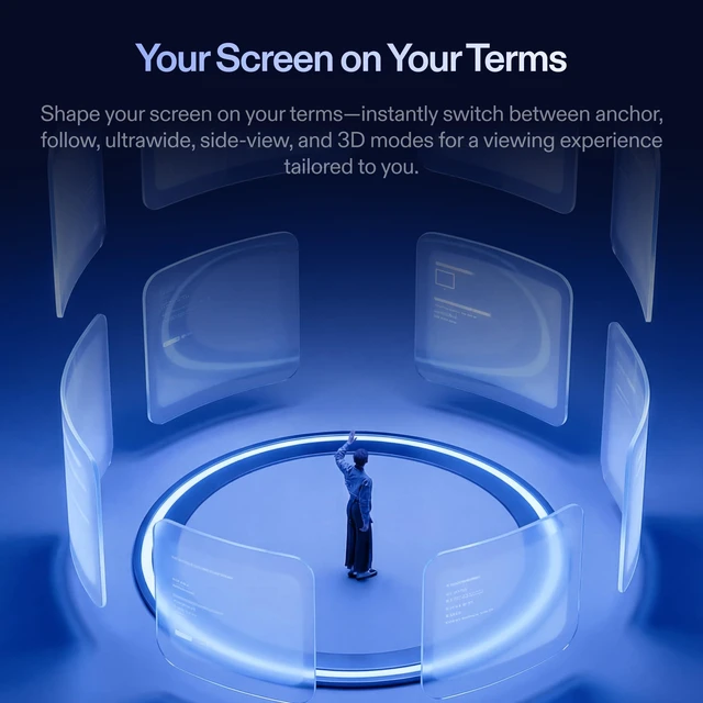 Alt view image 5 of 5 - XREAL 1S AR Glasses, 500" Virtual Screen, Powered by X1 Chip, Native 3DoF