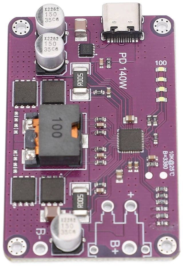 Main image of PD3.1 140W Power Bank Module, Type C 5V 3A 20V 5A Charging Board, Mobile Power Module Circuit Board Support 0 QC3.0 QC3.0, with Integrated Boost Bucks Driver (6 Series)