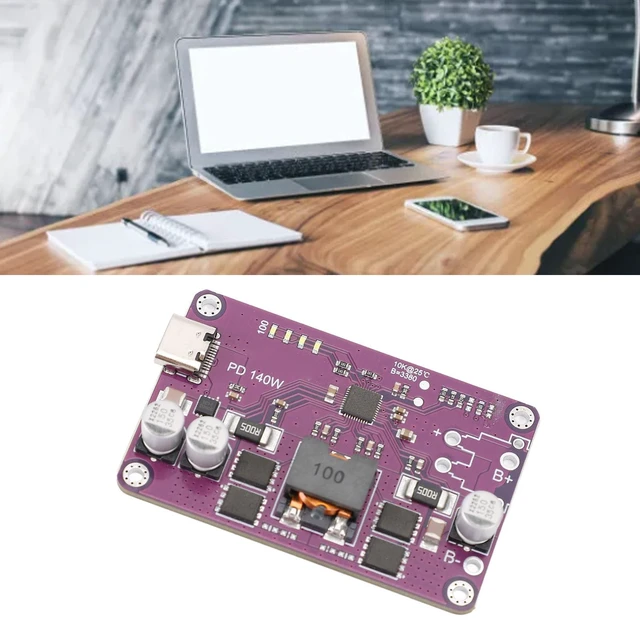 Alt view image 2 of 5 - PD3.1 140W Power Bank Module, Type C 5V 3A 20V 5A Charging Board, Mobile Power Module Circuit Board Support 0 QC3.0 QC3.0, with Integrated Boost Bucks Driver (6 Series)