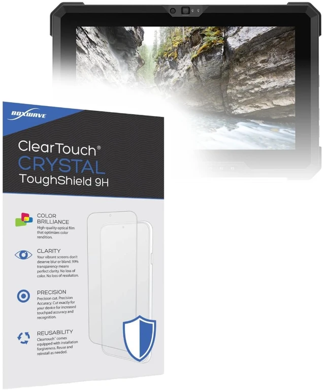 Main image of BoxWave Screen Protector Compatible with Dell Latitude 7220 Rugged Extreme - ClearTouch Crystal ToughShield 9H (2-Pack), Clear 9H Tough Flexible Film Screen Protector