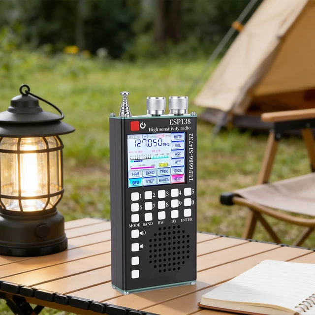 Alt view image 5 of 5 - Eujgoov Full Band Radio Multiband World Band Receiver Air SSB Bluetooth Radio Dual System 2.4 Inch IPS Touchscreen Numeric Keypad Aluminum Alloy with RDS BFO for HAM Enthusiasts