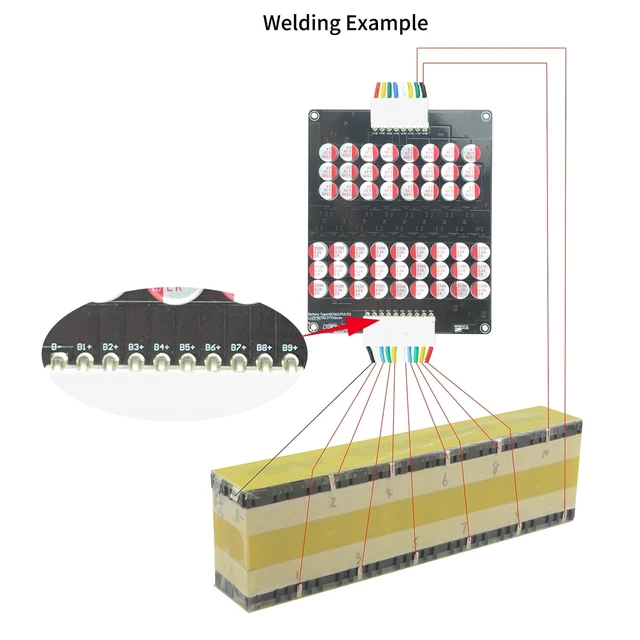 Alt view image 5 of 5 - LVNOON 5.5A 3S to 21S 4S 5S 6S 7S 8S 9S 10S 12S 14S 16S 17S 20S 21S Smart Active Balancer Active Equalizer Balancer for li-ion NCM Lifepo4 LFP LTO Battery Energy Capacitor (13S-17S)