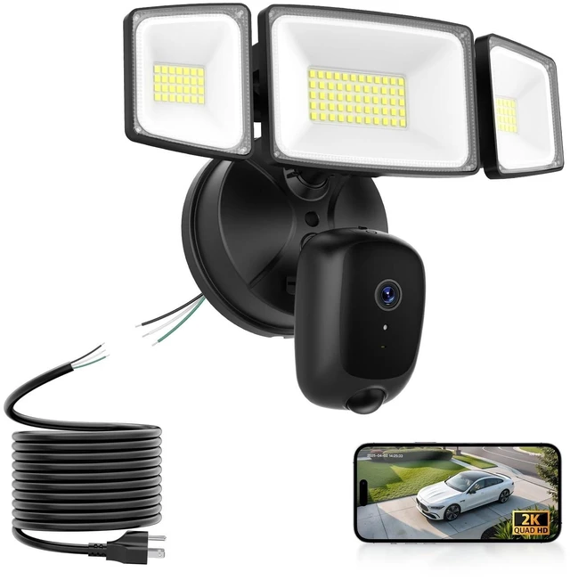 Main image of Onforu 2K Floodlight Camera Plug&Hardwired, Smart Security Camera Outdoor