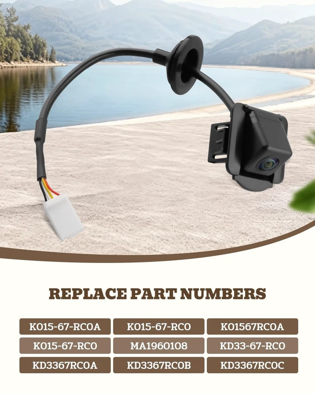Alt view image 5 of 5 - Rear Back Up Camera Fit for Mazda CX-5 2013 2014 2015 2016 Rear Side View Backup Park Assist Camera Replace K015-67-RC0A MA1960108 K01567RC0A KD33-67-RC0 KD3367RC0B KD3367RC0C