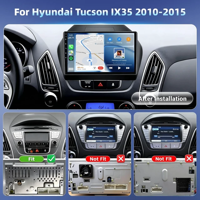 Alt view image 2 of 5 - 4Core+64G Android 15 Car Radio for Hyundai Tucson IX35 2010-2015
