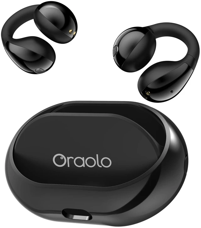 Main image of Oraolo Open Ear Headphones, Bluetooth 6.0 Wireless Earbuds with Stereo Sound, ENC Clear Call, 21H Playtime, Type-C Charging, Touch Control, IPX6 Waterproof Open Ear Clip-On Earbuds for Sports O