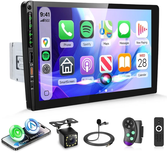 Main image of Rimoody 9'' Single Din Car Stereo Wireless Carplay with Android Auto