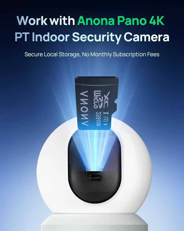 Alt view image 2 of 5 - Anona Micro SD Card 256 GB Memory Card, Up to 100MB/s, Suitable Pano 4K Indoor Camera