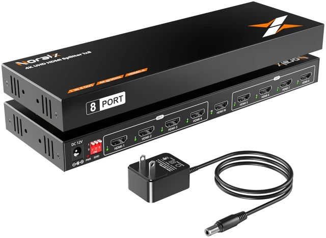 Main image of Uncompressed 4K HDMI Splitter 1 in 8 Out with 8 EDID Modes Splitter 1x8