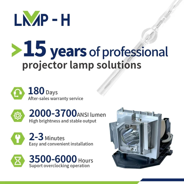 Alt view image 3 of 5 - LMP-H BL-FP240B/FP240C-LMP-H Projector Lamp with Housing for Optoma W306ST X306ST DX611ST EW635 TW635-3D EX400 for LG BE320-SD BE320 BE325 for ACER S1270Hn S1273Hn S1373WHn X1170 X1270 X1270Hn