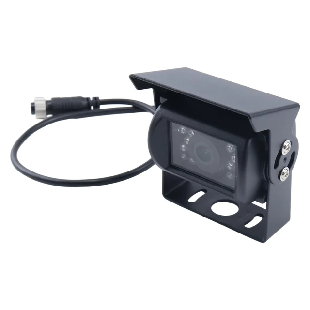 Alt view image 2 of 5 - Chamixx Night Vision Camera Compatible with Trailer Pickup Van RV Camper Color Rear/Front View Heated Waterproof with Audio 4-Pin Connection Black Replace for Buyers 8881211