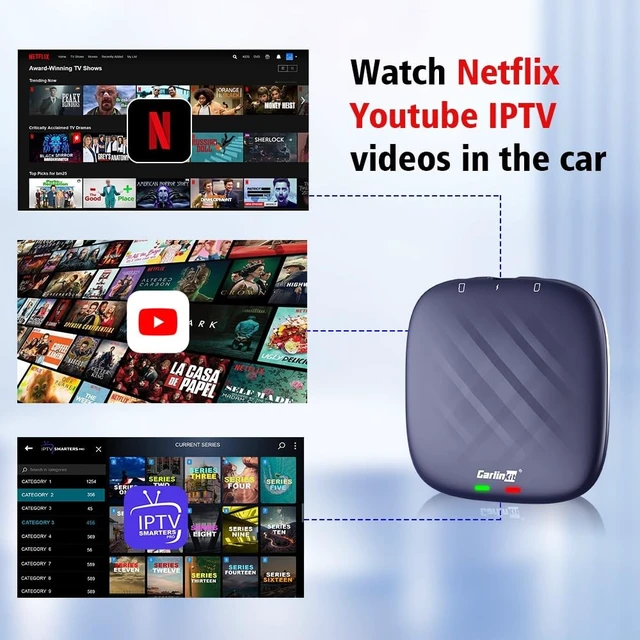 Alt view image 2 of 5 - Wireless CarPlay & Android Auto Adapter CarlinKit Tbox Plus 3-in-1
