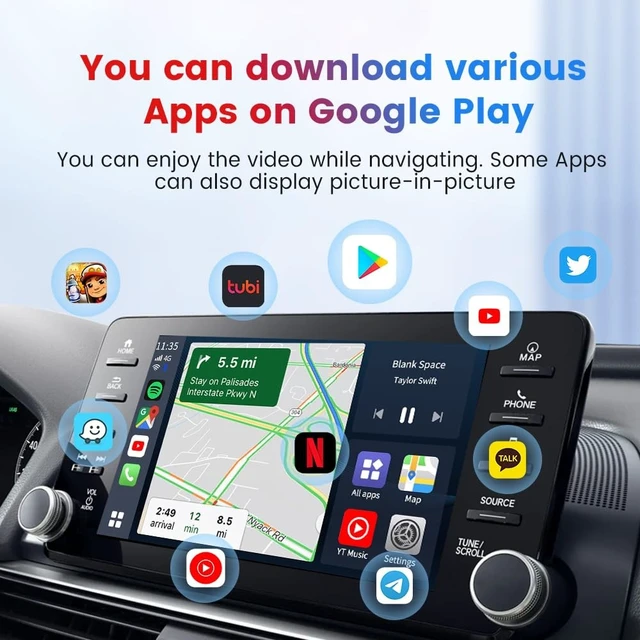Alt view image 3 of 5 - Wireless CarPlay & Android Auto Adapter CarlinKit Tbox Plus 3-in-1