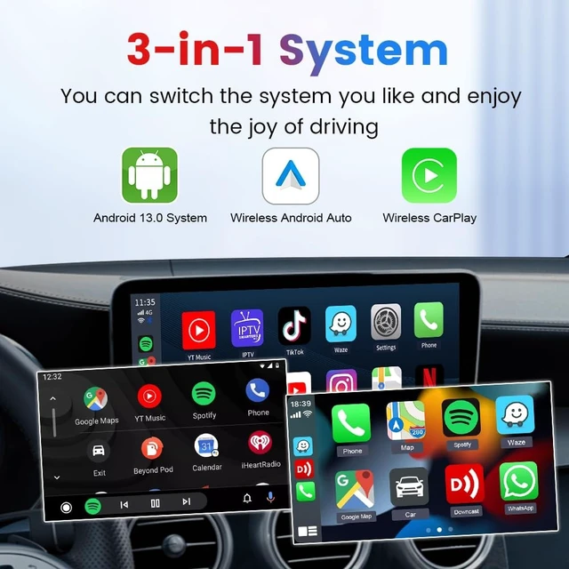 Alt view image 4 of 5 - Wireless CarPlay & Android Auto Adapter CarlinKit Tbox Plus 3-in-1