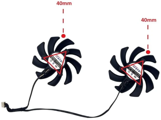 Alt view image 3 of 3 - AKUYAO 85mm 4Pin PWM Graphics Card Cooling Fan Replacement for XFX R9 390 R9 390X R9 280X FDC10H12S9-C Cooler Fan