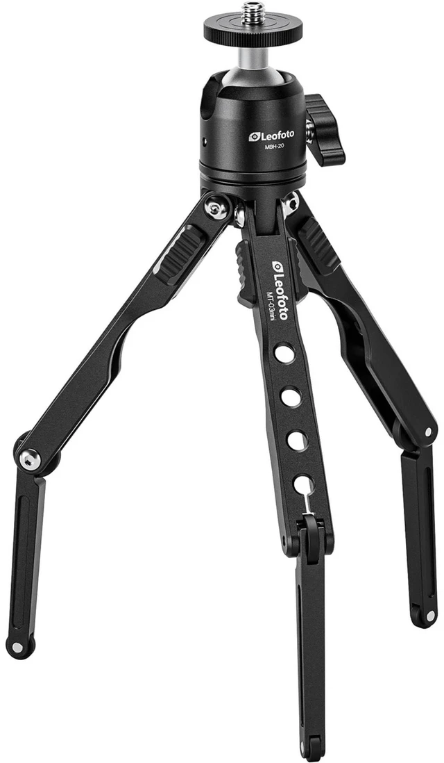 Main image of LEOFOTO Aluminum Mini Tripod Portable Ball Head MT-03mini+MBH-20 Black