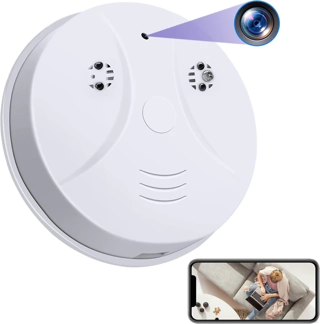 Main image of Security Hidden Camera Smoke Detector Indoor Cam Wireless WiFi Spy Camera