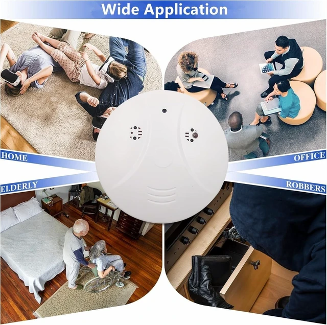 Alt view image 4 of 5 - Security Hidden Camera Smoke Detector Indoor Cam Wireless WiFi Spy Camera