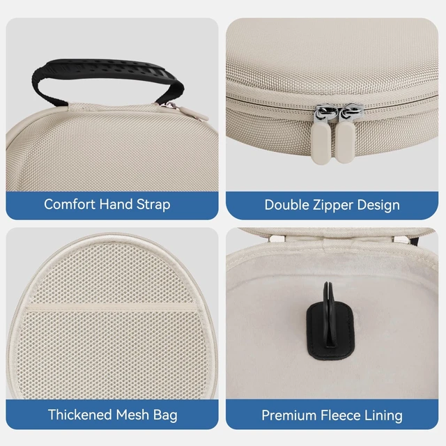 Alt view image 5 of 5 - Smart Case for Apple AirPods Max Supports Sleep Mode, with Ear Pad Case Cover/Ear Cups Cover/Headband Cover Silicone Accessories for AirPods Max Headphones,Hard Portable Carry Travel Storage Bag,Stone