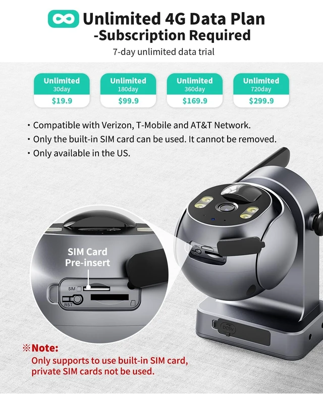 Alt view image 3 of 5 - LIWAN 4G LTE Cellular Security Camera Outdoor, No WiFi Security Camera, 2K
