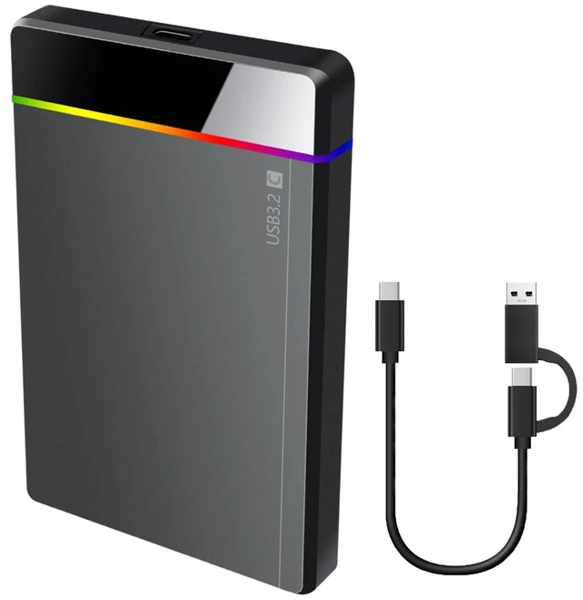 Main image of HWAYO 1TB 2.5'' Ultra Slim Portable External Hard Drive USB3.0 Type-C HDD