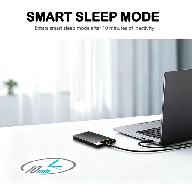 Alt view image 5 of 5 - HWAYO 1TB 2.5'' Ultra Slim Portable External Hard Drive USB3.0 Type-C HDD