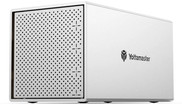 Main image of Yottamaster 4 Bay Hard Drive Enclosure, USB C HDD Enclosure for 2.5"/3.5" Inch SATA HDD/SSD, Aluminum DAS Enclosure Supports 4x22TB, Direct Attached Storage Expansion, Non-RAID - PS400C3