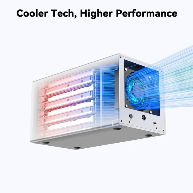 Alt view image 3 of 5 - Yottamaster 4 Bay Hard Drive Enclosure, USB C HDD Enclosure for 2.5"/3.5" Inch SATA HDD/SSD, Aluminum DAS Enclosure Supports 4x22TB, Direct Attached Storage Expansion, Non-RAID - PS400C3