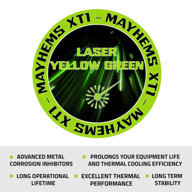 Alt view image 5 of 5 - Mayhems - XT1 Premixed PC Coolant - Computer Water Cooling Fluid - Liquid Cooling, Thermal Performance Series, 1 Litre, Laser Yellow Green