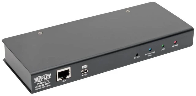 Main image of Tripp Lite IP Remote Access Unit for KVM Switches & Servers, IP Access for Switches & Servers with No Built-in IP Functionality, 1080p @ 60 Hz, 3-Year Warranty (B051-000)