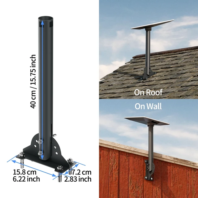 Alt view image 3 of 5 - Starlink V5 Mount, Starlink Gen 5 Pole Wall Mount, Adujstable Roof Mount