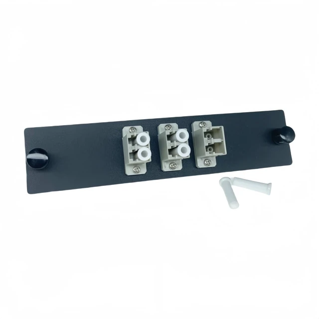 Alt view image 2 of 3 - TXWTXPJ-3pcs 6 Fibers LC to LC Duplex Multi Mode Fiber Patch Panel,LGX Compatible Fiber Patch Panel with 3pcs LC/OM2 Duplex Multimode Fiber Optic Coupler Adapters Connector