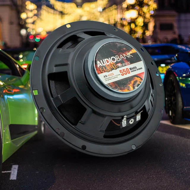 Alt view image 4 of 5 - Audiobank AB652S 6.5-Inch 2-Way Car Audio Coaxial Speakers, 1100W Max Total, 4 Ohm, 90dB Sensitivity, Injection Cone Woofer & Balanced Dome Tweeter, 2 Pairs/4 Speakers