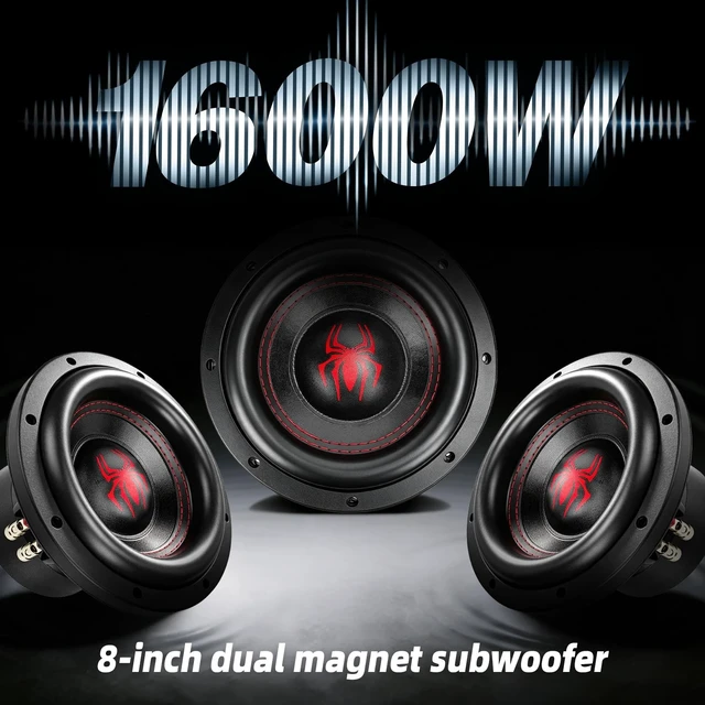 Alt view image 2 of 5 - WDiYA 8 in Subwoofers 1600W 4 Ohm SPL 8 Inch Car Sub Woofes