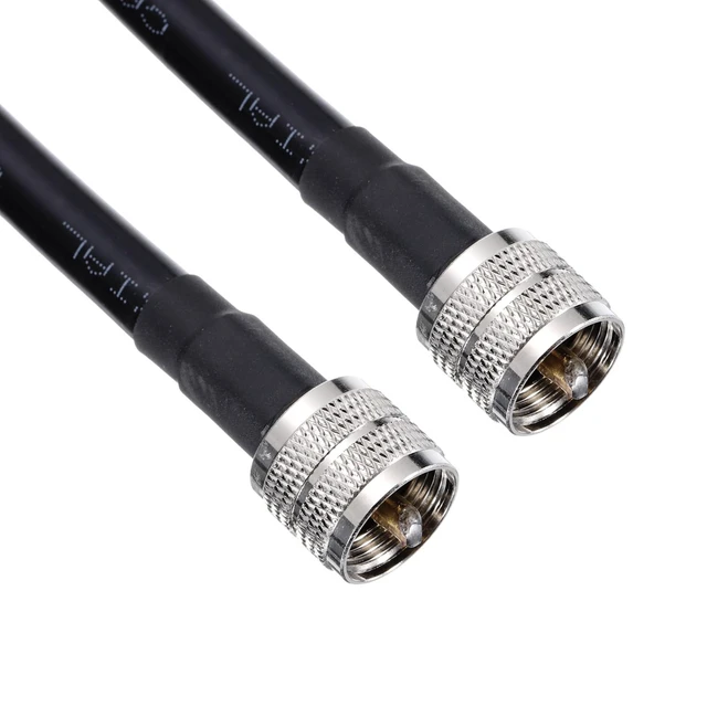 Alt view image 3 of 4 - uxcell RG8/U Coax Cable with Pl-259 Male Connectors for CB/Ham Radio 61m/200ft
