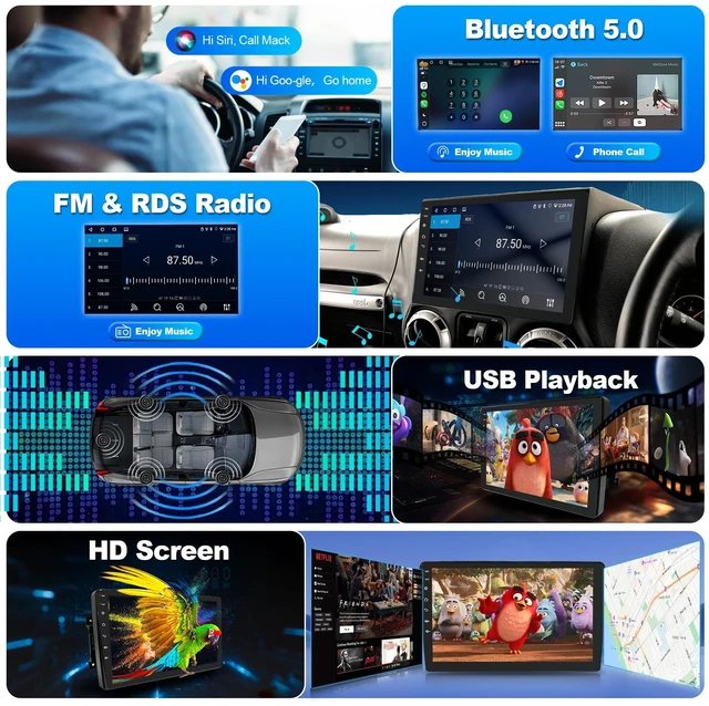 Alt view image 3 of 5 - LEXXSON 10 inch Car Radio Stereo for Jeep Wrangler JK 2007-2018 Android 11