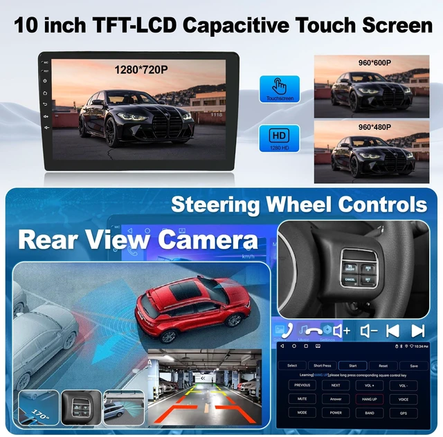 Alt view image 5 of 5 - LEXXSON 10 inch Car Radio Stereo for Jeep Wrangler JK 2007-2018 Android 11
