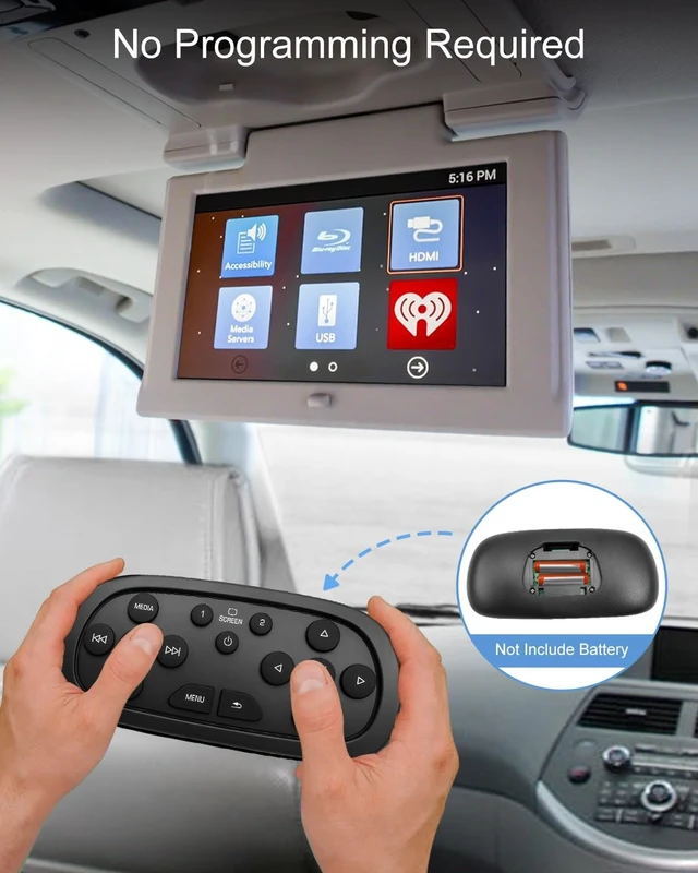 Alt view image 2 of 5 - Portable DVD Entertainment Remote Control Fit for Cadillac Escalade SRX XTS
