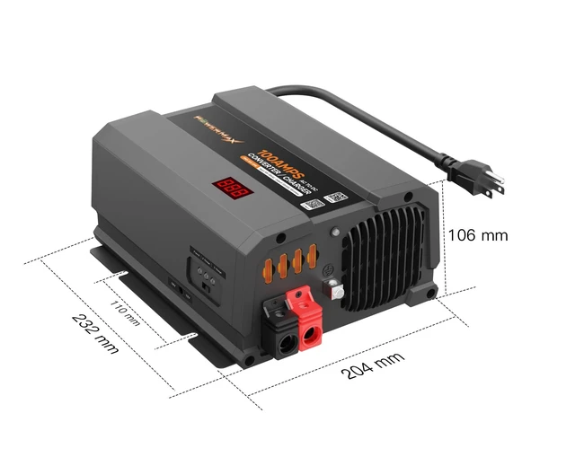 Alt view image 3 of 3 - PowerMax PM3-55-SME 55A RV Converter Charger Adjustable Lithium