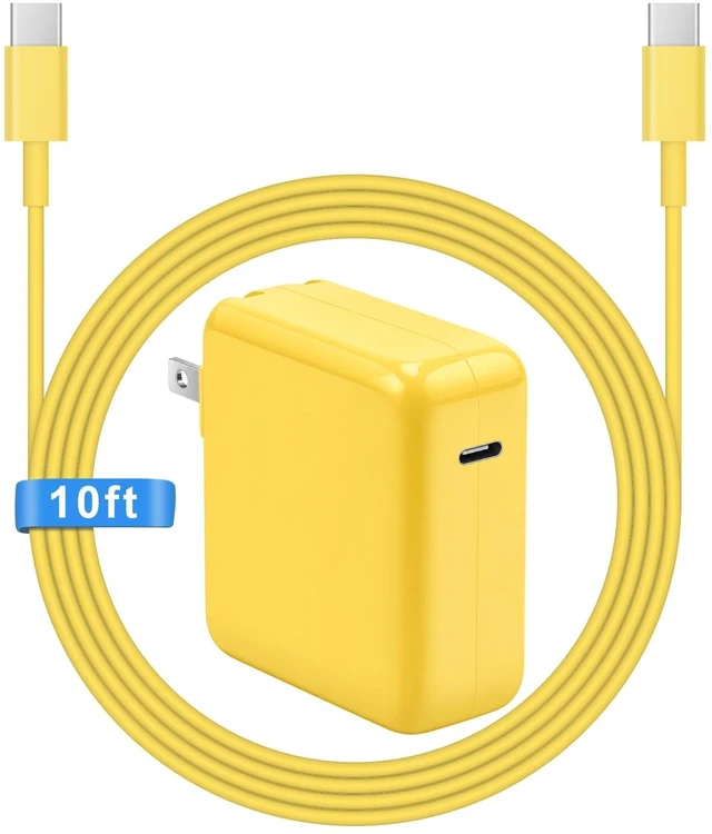 Main image of Mac Book Pro Air Charger with 10FT Extra Long Type C Charging Cable, Yellow