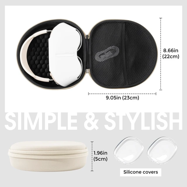 Alt view image 4 of 5 - ProCase AirPods Max & AirPods Max 2 Hard Travel Case with Silicone Covers