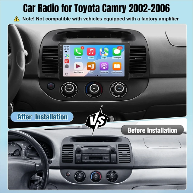 Alt view image 2 of 5 - Leadfan 8Core Android Car Stereo for Toyota Camry 2002 2003 2004 2005 2006