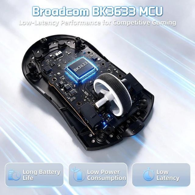 Alt view image 3 of 5 - ATTACK SHARK X11PRO V2 Tri Mode Lightweight Wireless Gaming Mouse-White