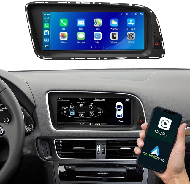 Main image of Wireless Carplay Touch Screen for Audi Q5 Display Upgrade Screen 2009-2017 Year with 3G MMI System Support Android Auto,Mirrorlink,Siri,Bluetooth