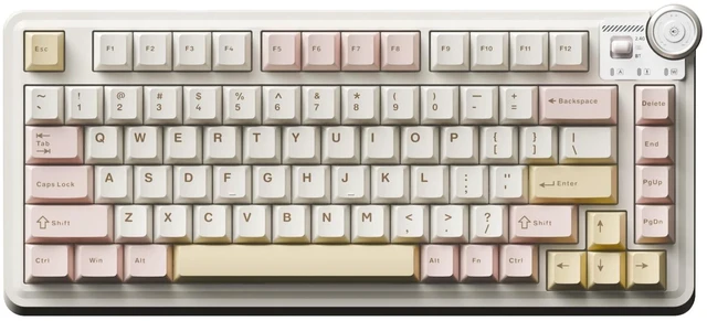 Main image of Aula AU75 Wireless Mechanical Keyboard, Hot Swap Gasket Gaming Keyboard with Knob, BT/2.4G/Wired Custom Keyboard, 4000mAh Battery, 75% Five-Layer Padding PBT Keycaps, RGB Side-Strip for Win/Mac
