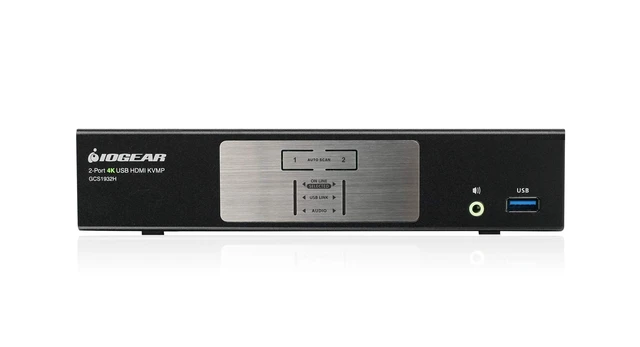 Alt view image 2 of 5 - IOGEAR 2-Port HDMI 4K KVMP Switch - 2-Port USB 3.1 Hub Transfer Rate 5Gbps - 4K 60Hz - Control 2 Computers w/1 Keyboard Mouse - HD Audio - Auto Scan Mode - TAA - Mac / Win - GCS1932H