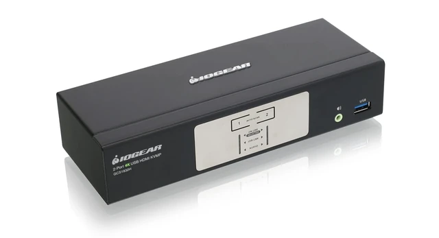 Alt view image 4 of 5 - IOGEAR 2-Port HDMI 4K KVMP Switch - 2-Port USB 3.1 Hub Transfer Rate 5Gbps - 4K 60Hz - Control 2 Computers w/1 Keyboard Mouse - HD Audio - Auto Scan Mode - TAA - Mac / Win - GCS1932H