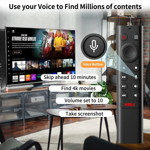Alt view image 3 of 5 - P3700 New Voice Replacement Remote Control Compatible with NVIDIA Shield TV & Shield TV Pro Streaming Media Player, All 2015/2017/2019 Models