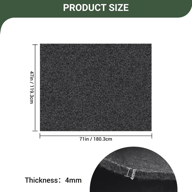 Alt view image 2 of 5 - Black Underfelt Carpet for Speaker, Sub Box Carpet, Auto, RV, Boat, Marine, Truck, Car Trunk Felt Fabric Material, Soft and Durable (Dark Grey, 47x71 inch)